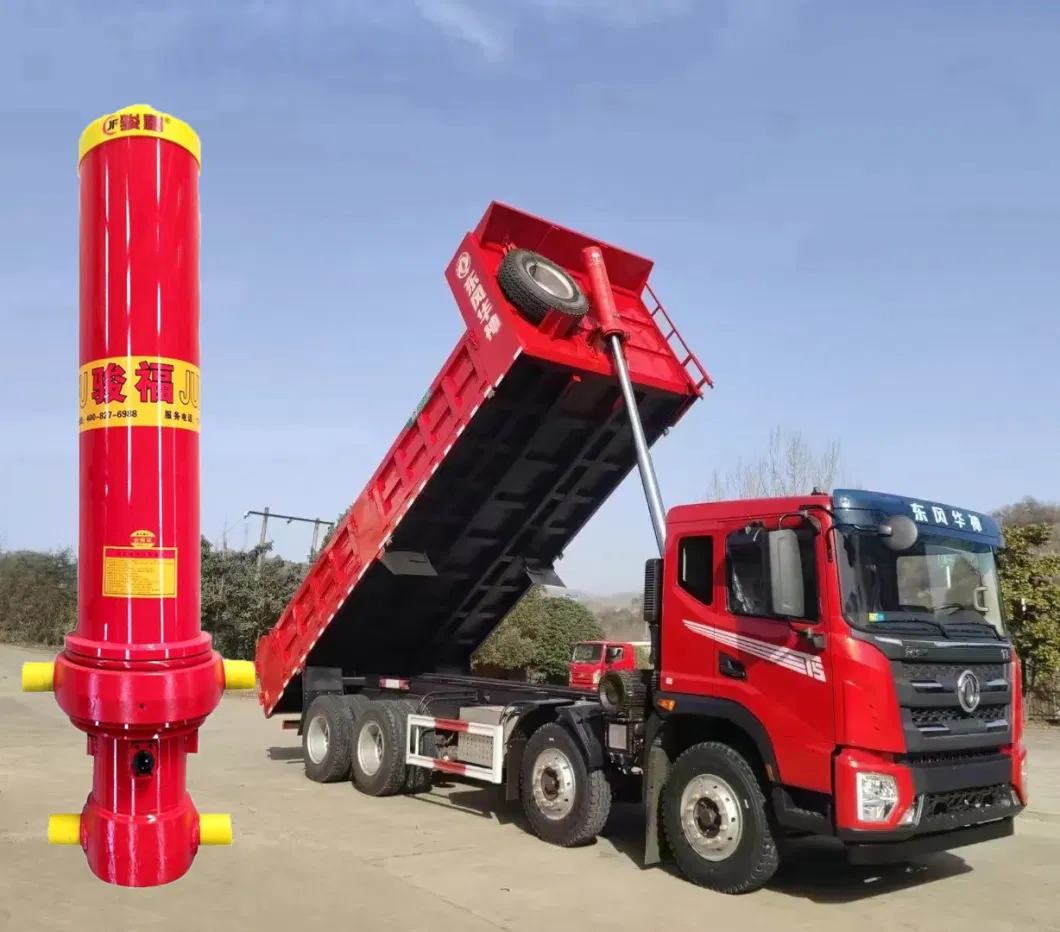 Dump Truck Front End Single Acting Hydraulic Cylinder 5 Rod